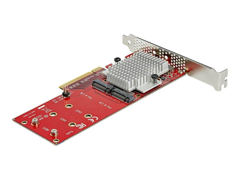 StarTech.com x8 Dual M.2 PCIe SSD Adapter - PCIe 3.0 - PCI Express M.2 SSD Adapter Card- For PCIe NVMe and PCIe AHCI M.2 SSDs -