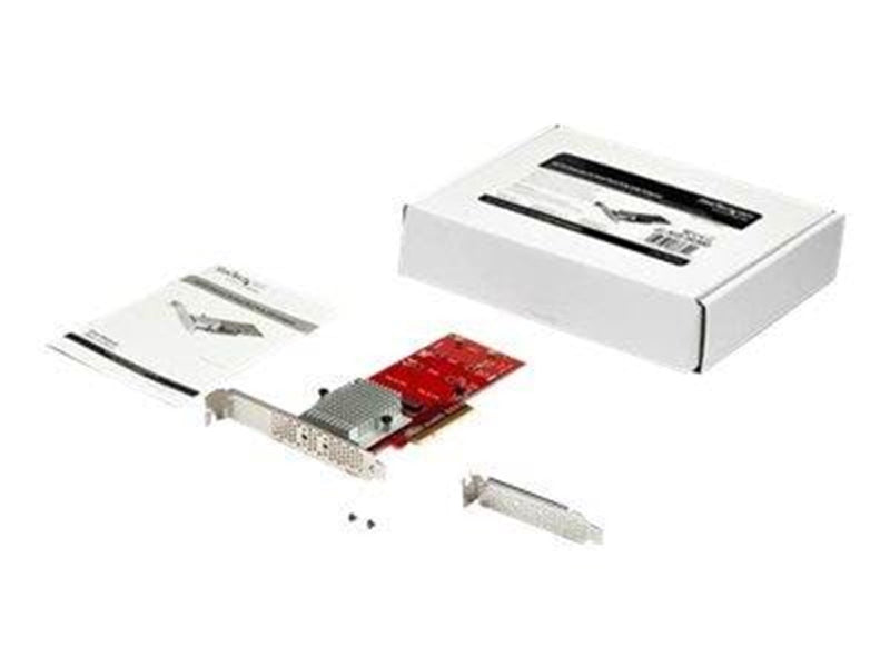 StarTech.com x8 Dual M.2 PCIe SSD Adapter - PCIe 3.0 - PCI Express M.2 SSD Adapter Card- For PCIe NVMe and PCIe AHCI M.2 SSDs -