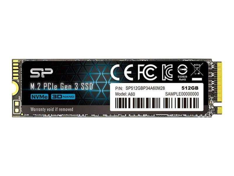 Silicon Power P34A60 SSD - 512GB - M.2 2280 - PCIe 3.0