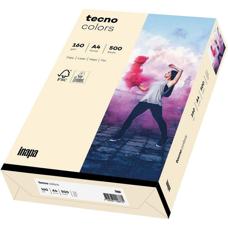 tecno Kopierpapier colors hellchamois DIN A4 160 g/qm - 250 Blatt