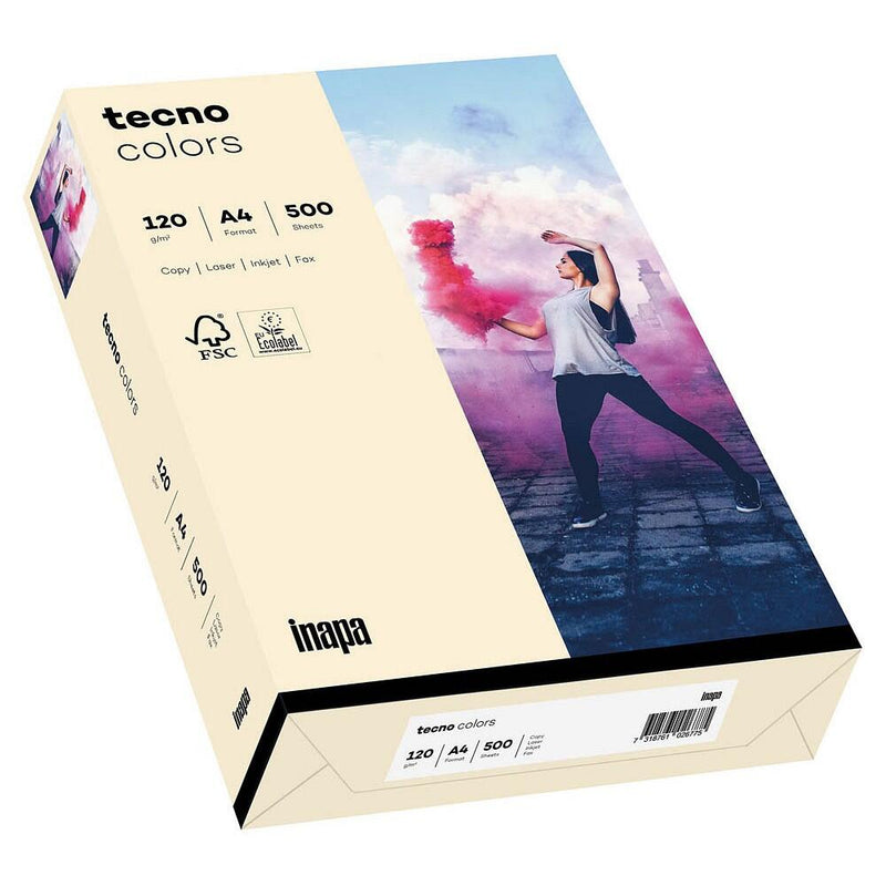 tecno Kopierpapier colors hellchamois DIN A4 120 g/qm - 250 Blatt
