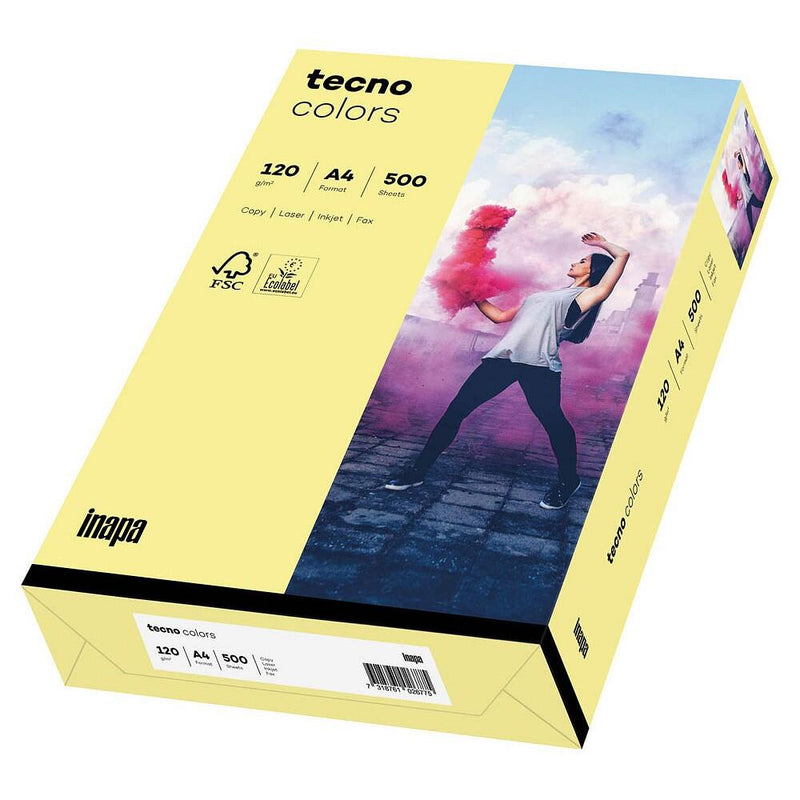 tecno Kopierpapier colors hellgelb DIN A4 120 g/qm - 250 Blatt
