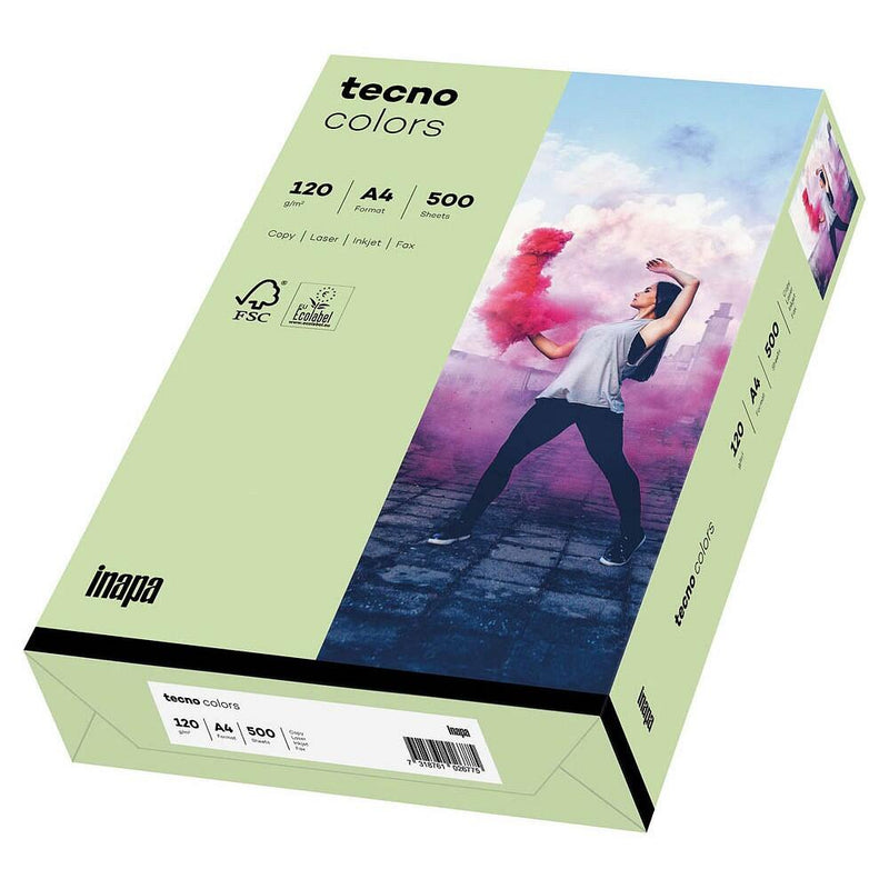 tecno Kopierpapier colors mittelgrün DIN A4 120 g/qm - 250 Blatt