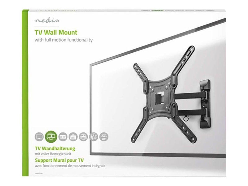 Nedis TVWM1530BK - wall mount (full-motion) 30 kg 55" 100 x 100 mm