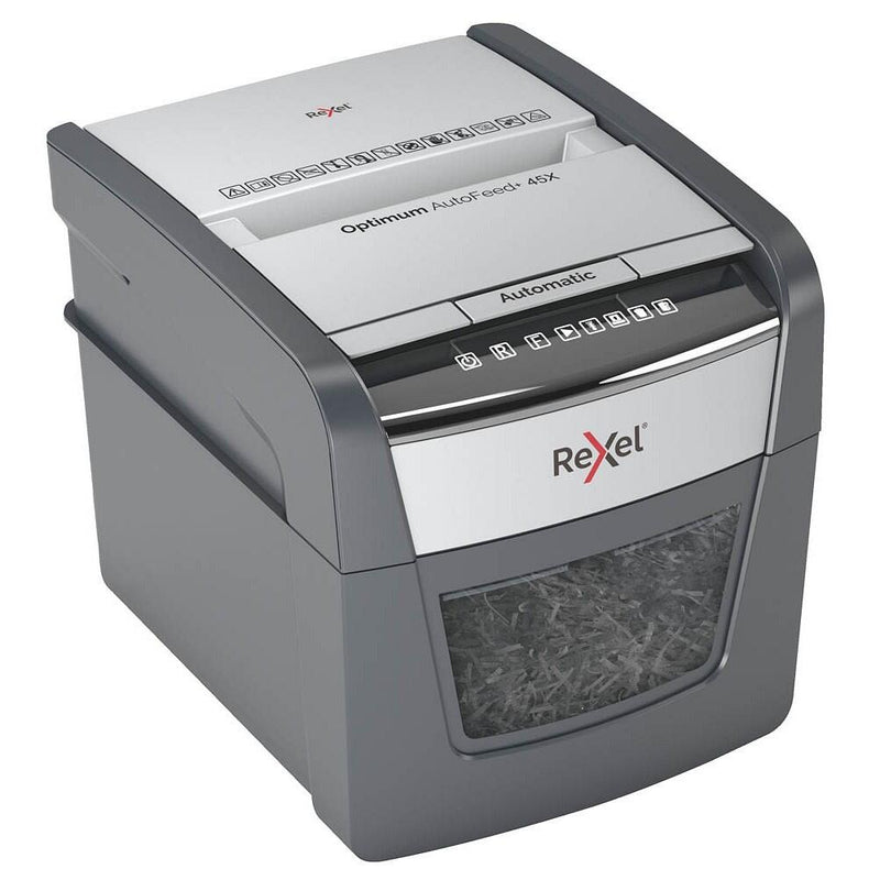 Rexel Optimum AutoFeed 45X Aktenvernichter P-4 45 Blatt schwarz