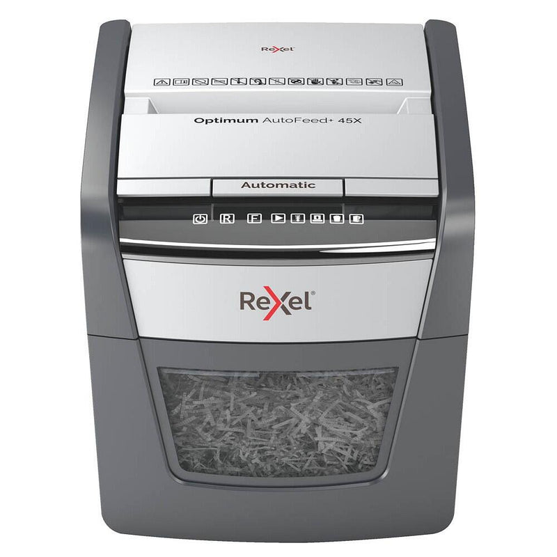 Rexel Optimum AutoFeed 45X Aktenvernichter P-4 45 Blatt schwarz
