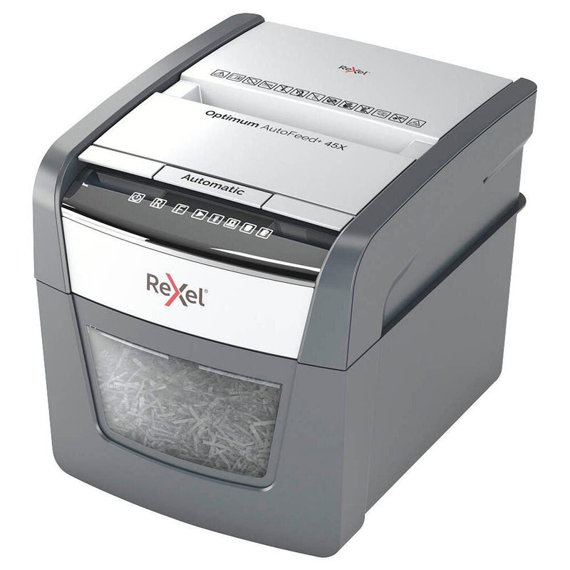 Rexel Optimum AutoFeed 45X Aktenvernichter P-4 45 Blatt schwarz