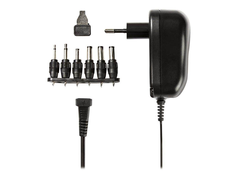 Nedis Universal AC Power Adapter - 12 W | 3 - 12 V DC | 1.80 m | 2.0 A | 6 plug(s)