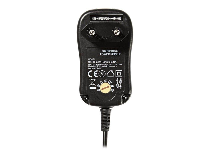Nedis Universal AC Power Adapter - 12 W | 3 - 12 V DC | 1.80 m | 2.0 A | 6 plug(s)