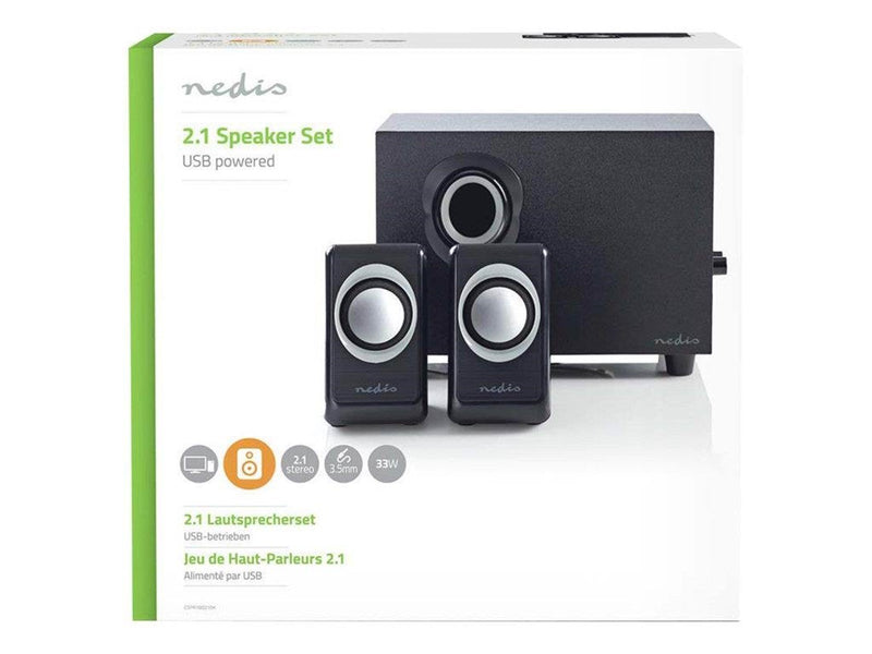Nedis - speaker system - for PC - 2.1 PC-Lautsprecher