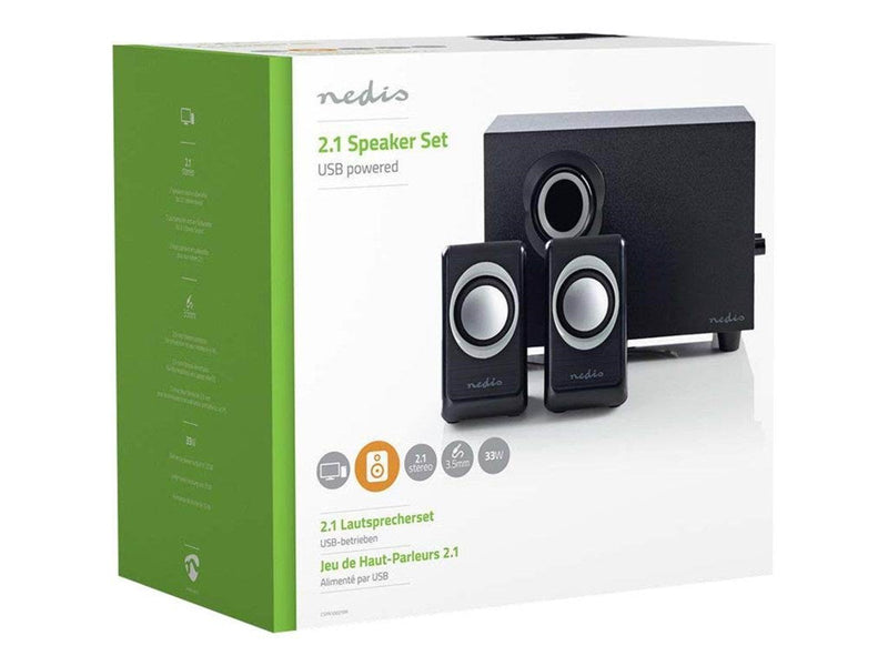 Nedis - speaker system - for PC - 2.1 PC-Lautsprecher