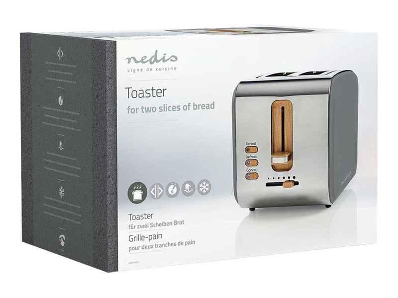 Nedis Toaster KABT510EGY - toaster - grey