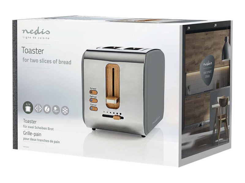 Nedis Toaster KABT510EGY - toaster - grey