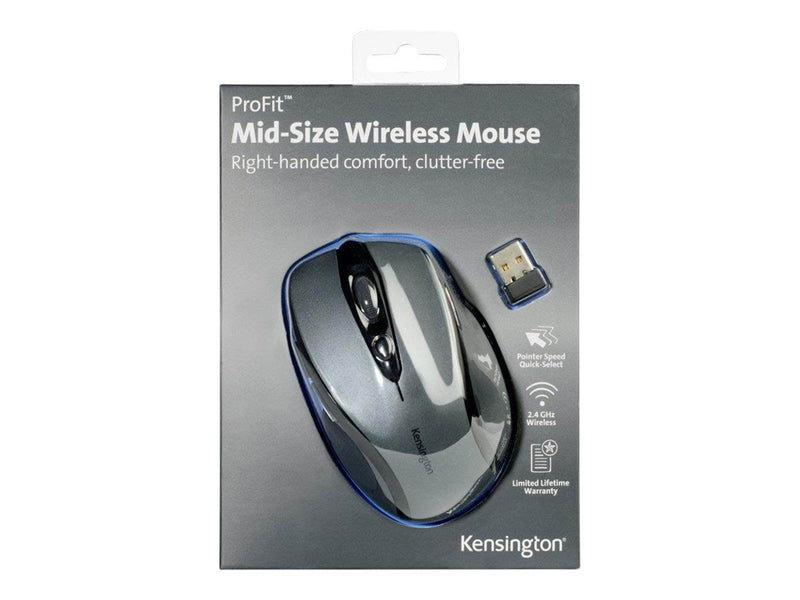 Kensington Pro Fit® Wireless Maus, graphitgrau Grau - Maus (Grau)