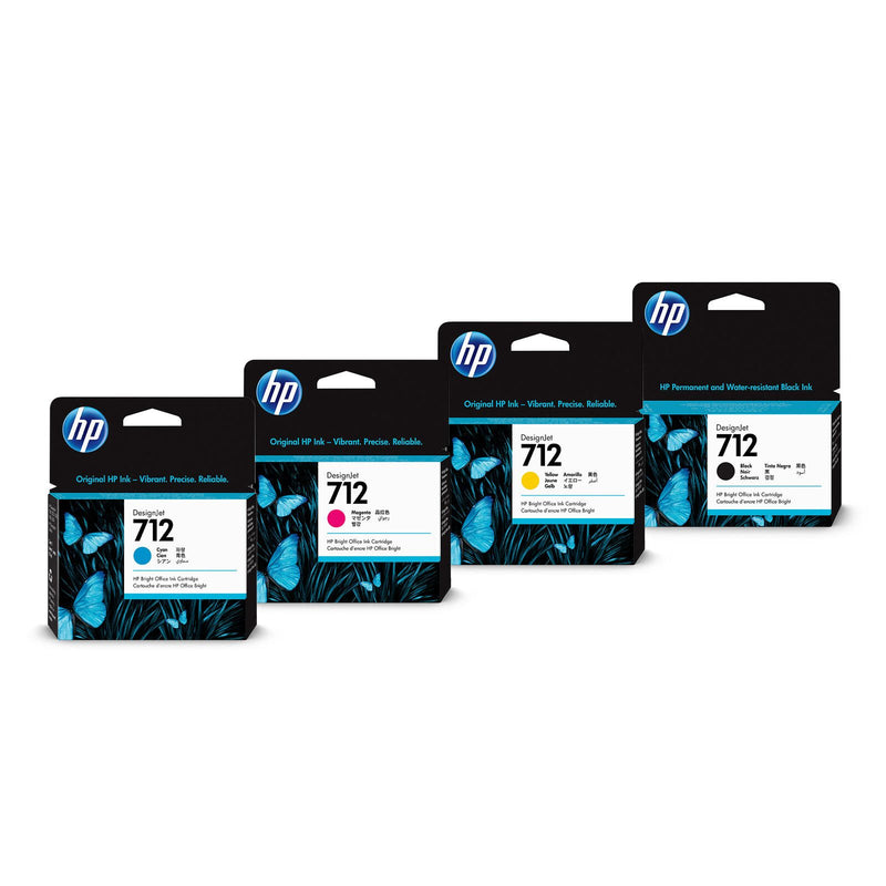 HP Original 712 Druckerpatronen - 4er Multipack kleine Kapazität