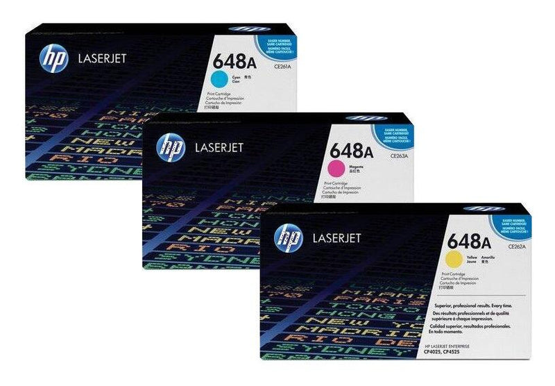 HP Original 648A Toner 3er Set cyan, magenta, gelb 11.000 Seiten
