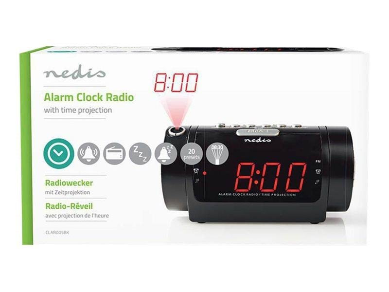 Nedis CLAR005BK - clock radio - AM/FM