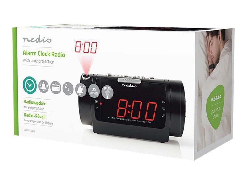 Nedis CLAR005BK - clock radio - AM/FM