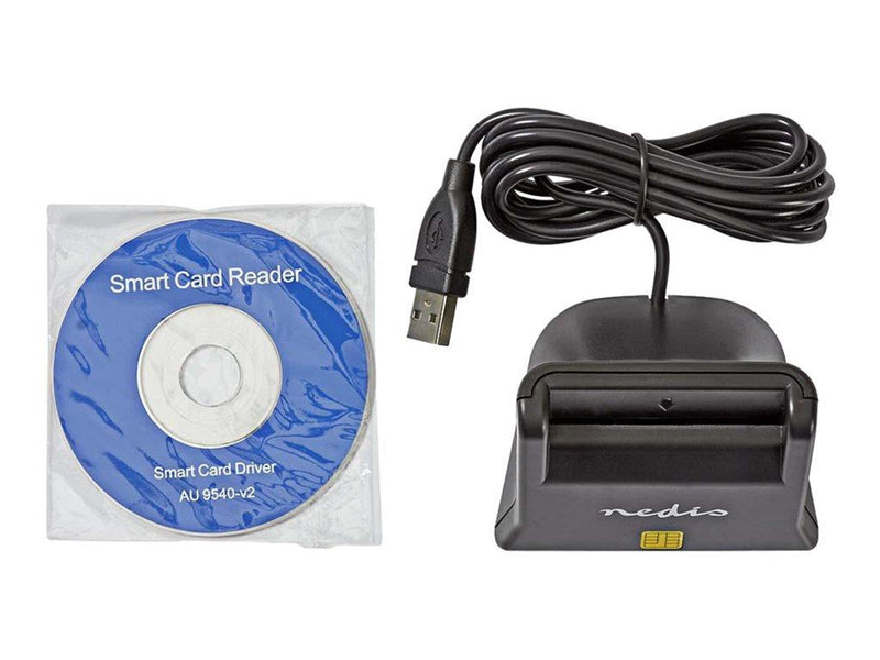 Nedis CRDRU2SM3BK - SMART card reader - USB 2.0