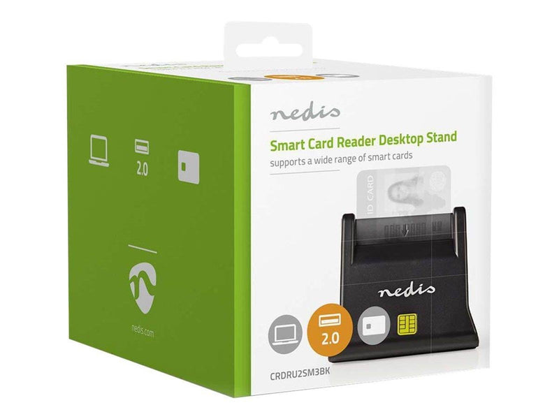 Nedis CRDRU2SM3BK - SMART card reader - USB 2.0