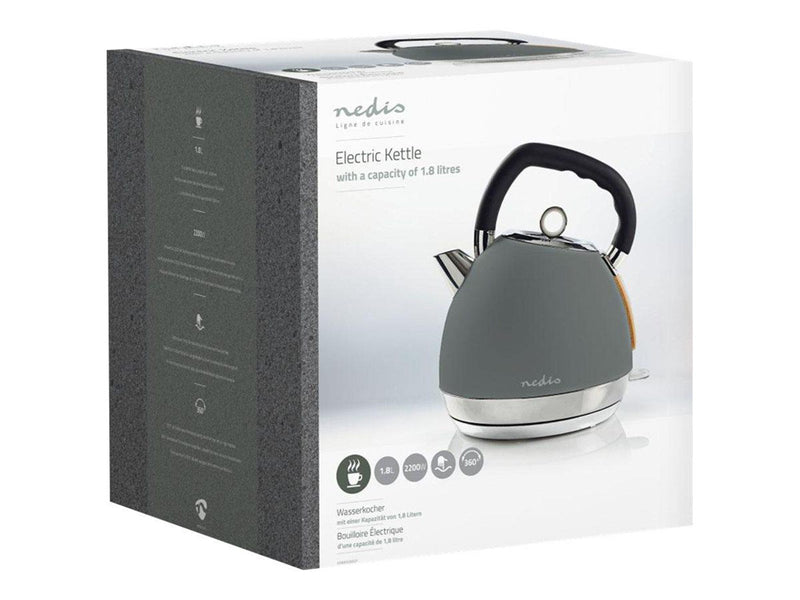 Nedis Wasserkocher KAWK520EGY - kettle - grey - Grau - 2200 W