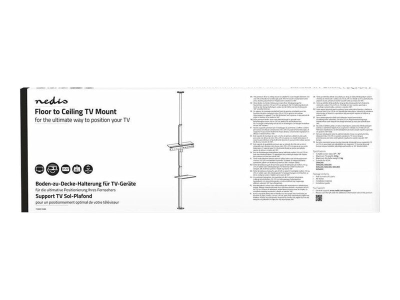 Nedis Tv-beslag gulv til loft-| 37-70"" | Maks. 30 kg | 30 kg 70"
