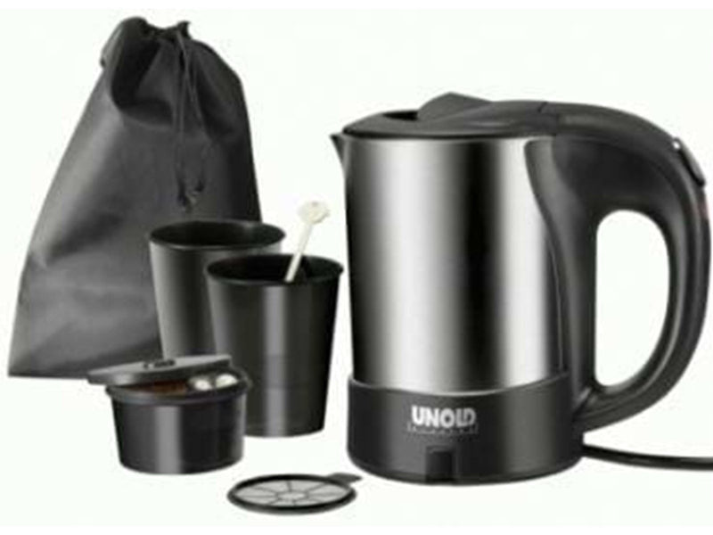 Unold Wasserkocher 18575 0.5L - Rostfreier Stahl/Schwarz - 1000 W