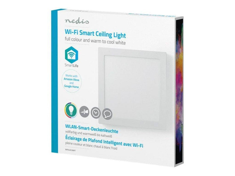 Nedis Wi-Fi Smart-loftslampe | Firkantet | 30 x 30 cm |