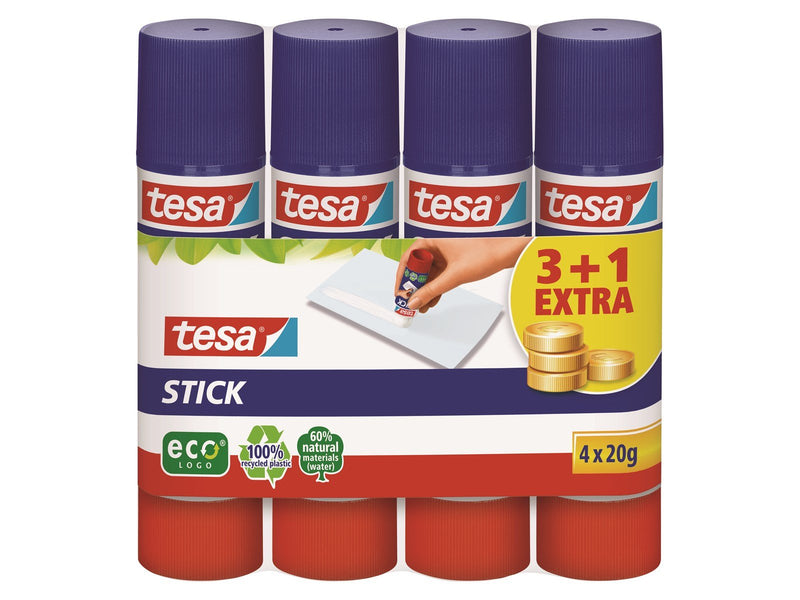 tesa Glue Stick ecoLogo 4 x 20g