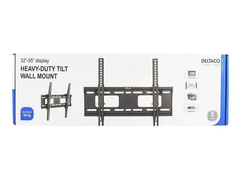 Deltaco heavy-duty tilt wall 32"-55" 50kg 200x 50 kg 55" 200 x 200 mm