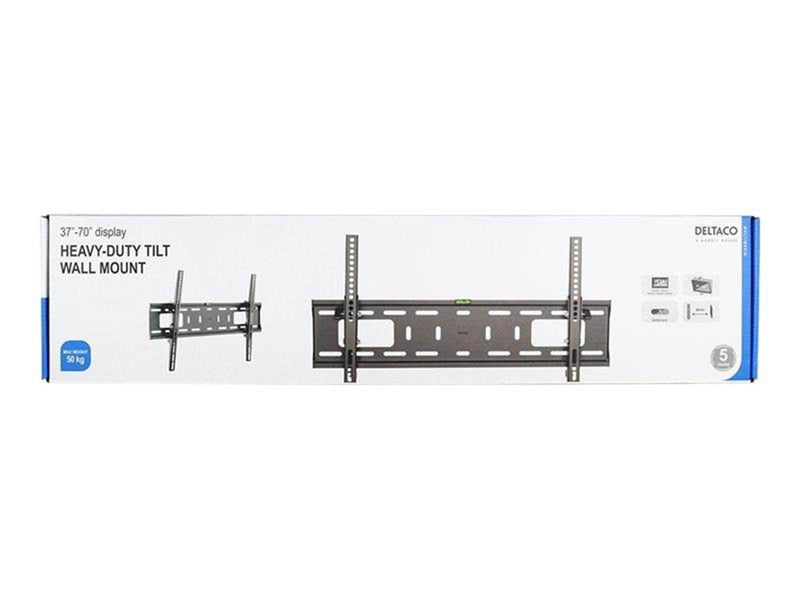 Deltaco heavy duty tilt wall 37"-70" 50kg 200x 50 kg 70" 200 x 200 mm