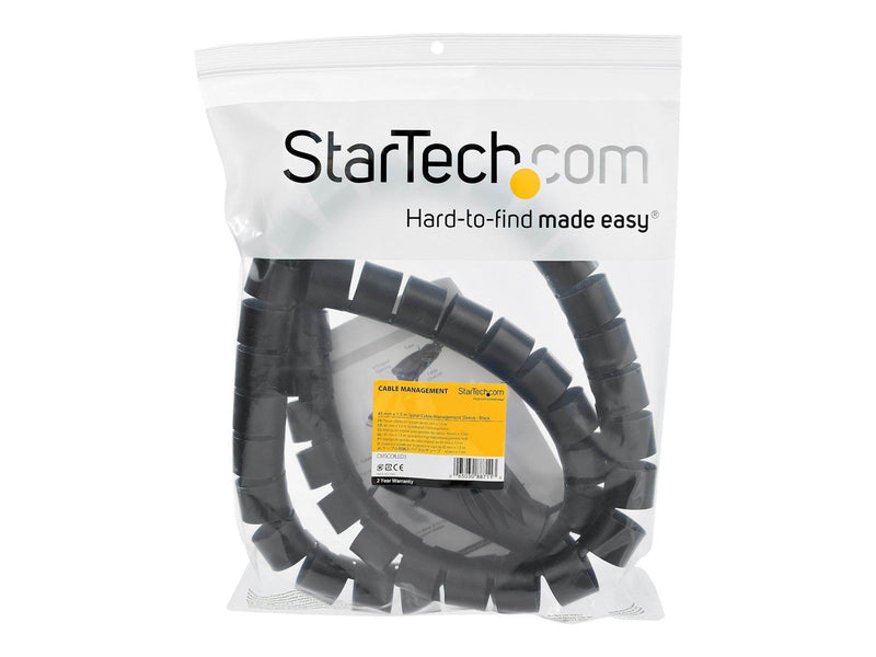 StarTech.com 1.5m/4.9' Cable Management Sleeve Spiral - 45mm/1.8" Diameter cable sleeving kit