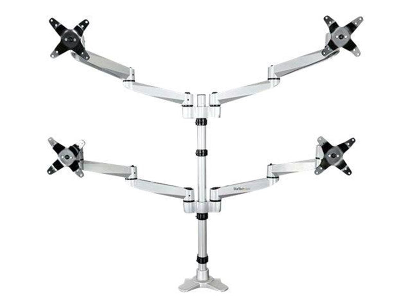 StarTech.com Quad Monitor Mount - Premium - For up to 27" VESA Monitors - desk mount (adjustable arm)