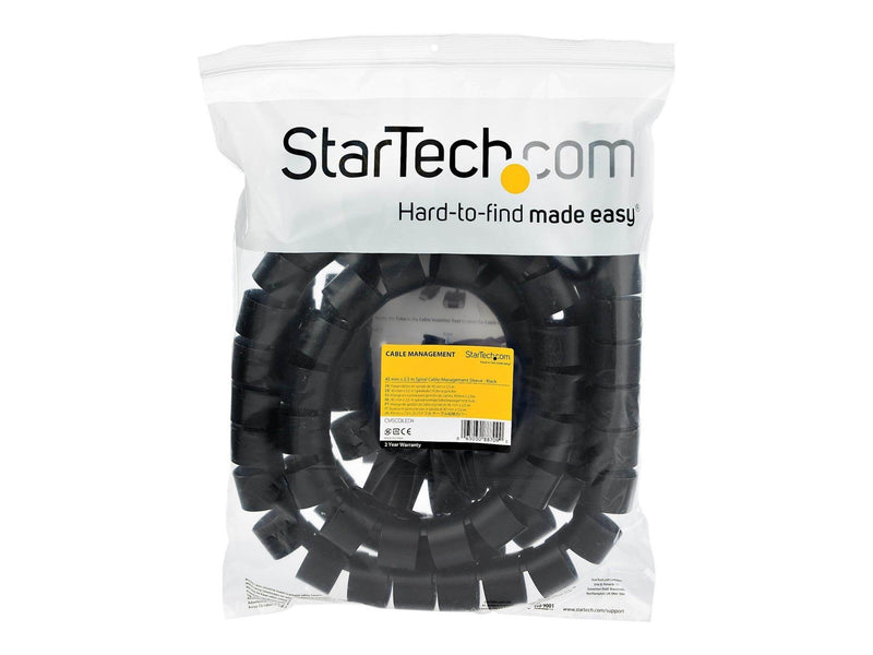 StarTech.com 2.5m/8.2' Cable Management Sleeve Spiral - 45mm/1.8" Diameter cable sleeving kit