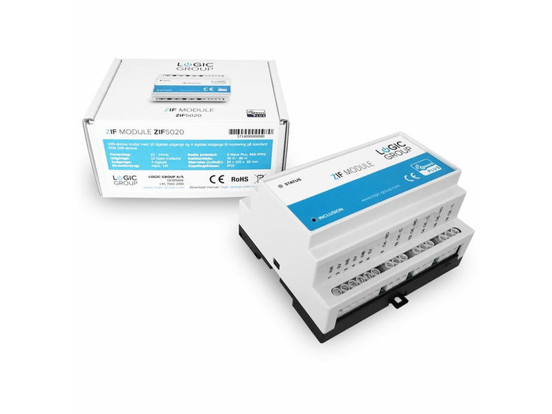 Logic Group ZIF5020 Z-Wave DIN-Rail Smart Module for Automation Systems
