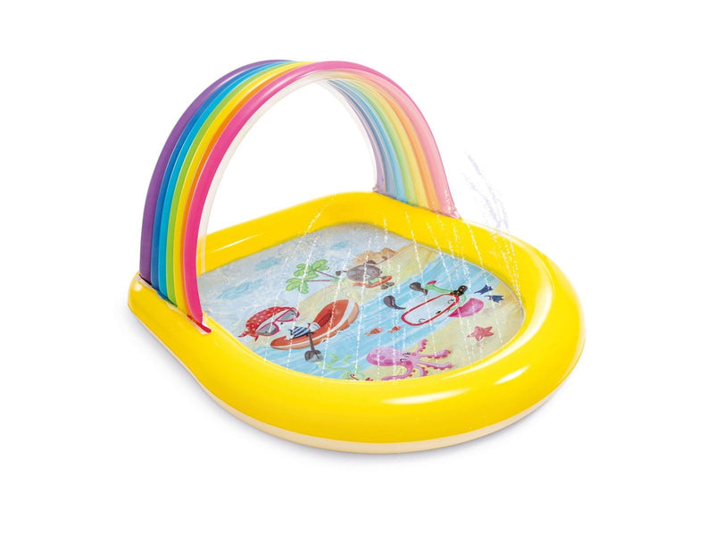 Intex Planschbecken Regenbogen mit Wasserspiel