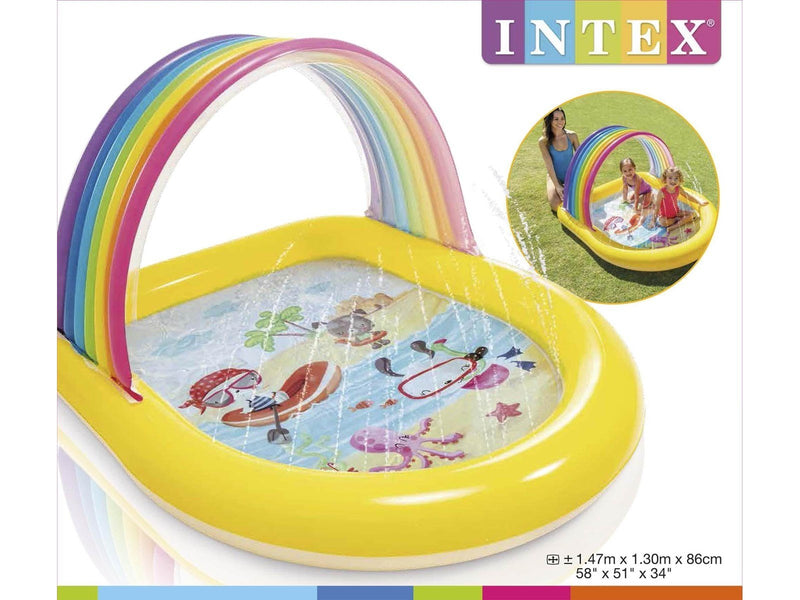 Intex Planschbecken Regenbogen mit Wasserspiel
