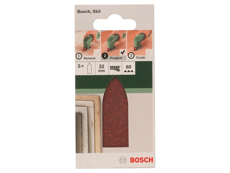 Bosch SLIBETUNGE 32MM K80 U/HUL 5STK GL
