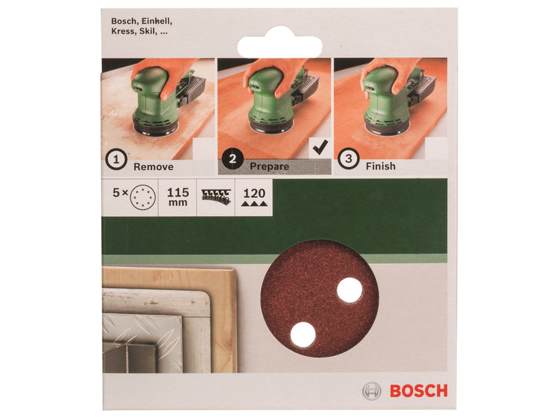 Bosch SLIBEBLAD EX Ø115MM K120 HUL 5STK GL