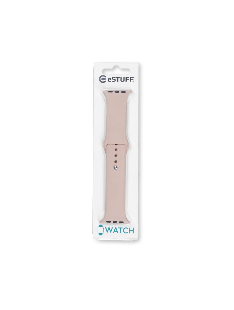 eSTUFF Silicone Strap für die Apple Watch, 44/45mm - Rose