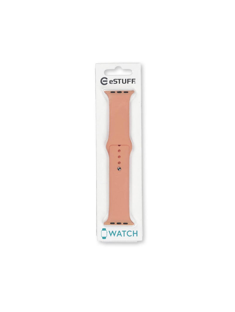 eSTUFF Silicone Strap für die Apple Watch, 44/45mm - Peach