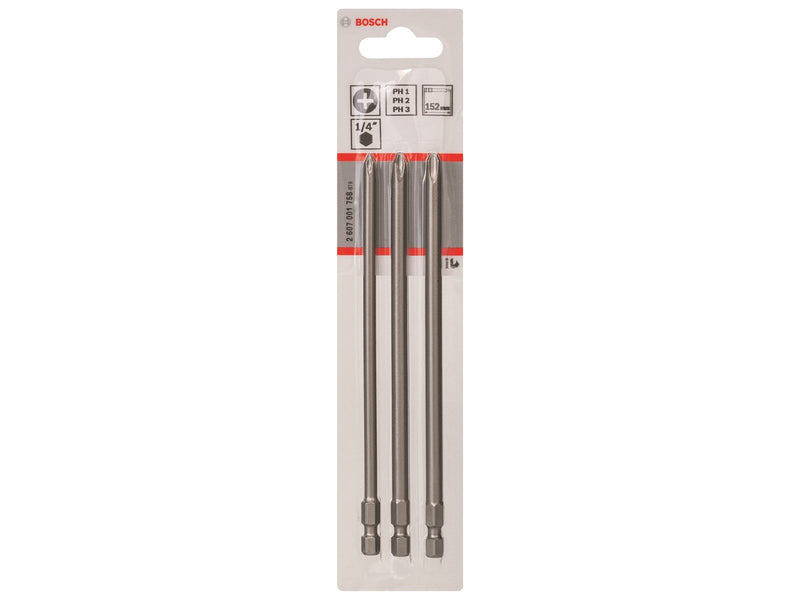 Bosch BITS PH1/2/3 L:152MM 3 STK
