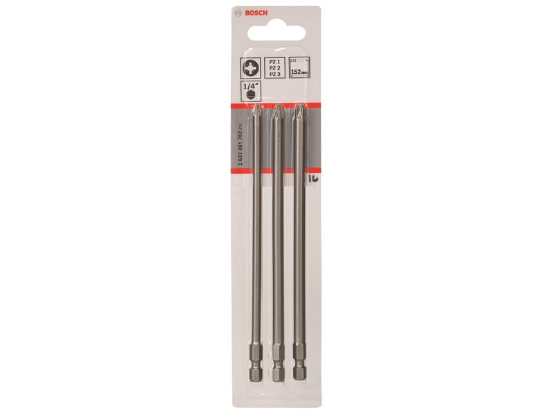 Bosch BITS PZ1/2/3 L:152MM 3 STK
