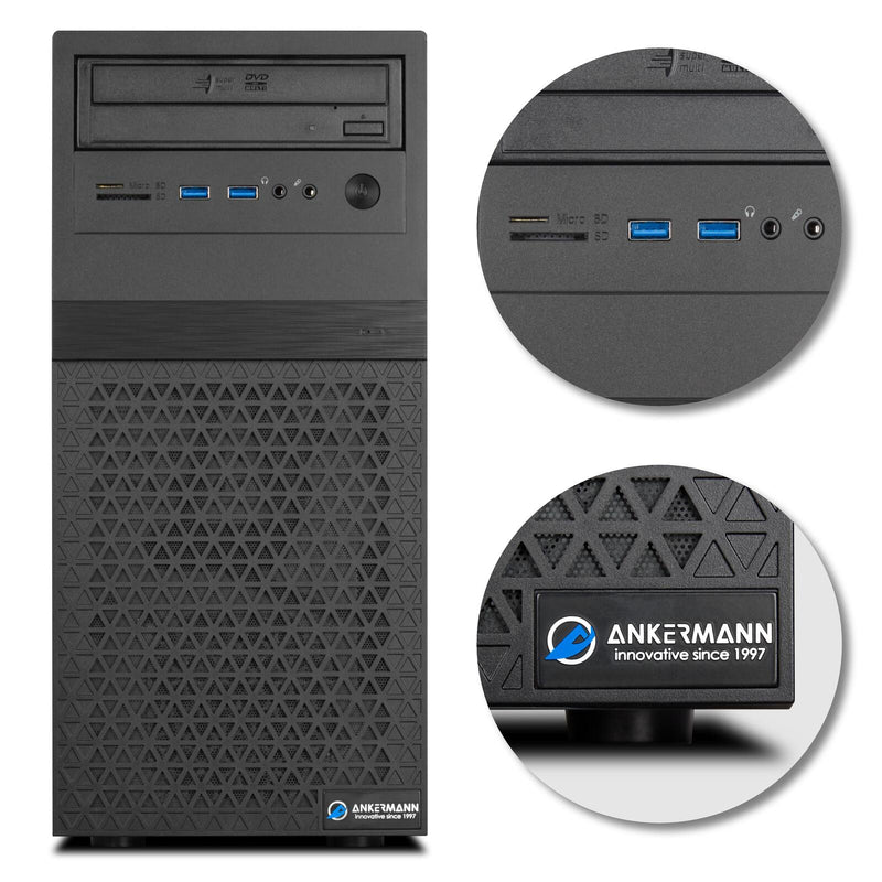 Ankermann Business V2 Desktop PC Intel Core i5-11400F, 16GB RAM, 1TB M.2 SSD