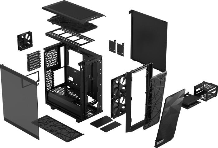 Fractal Design Meshify 2 Compact - schwarz / Light Tempered Glass