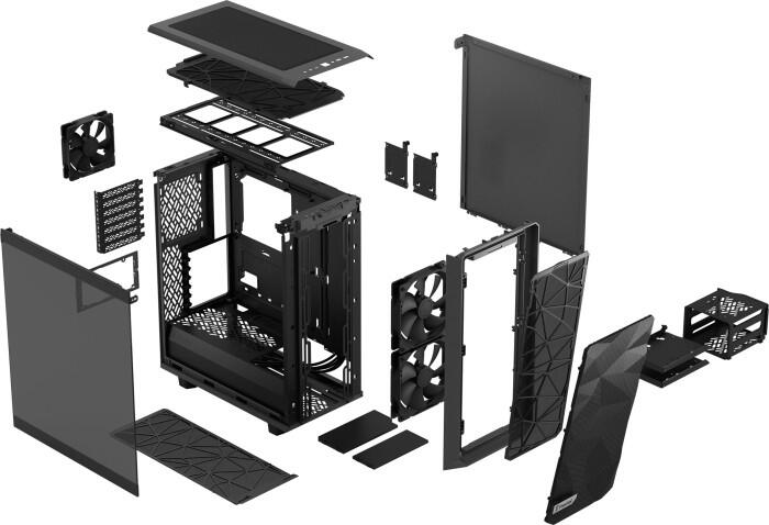 Fractal Design Meshify 2 Compact - anthrazit / Light Tempered Glass
