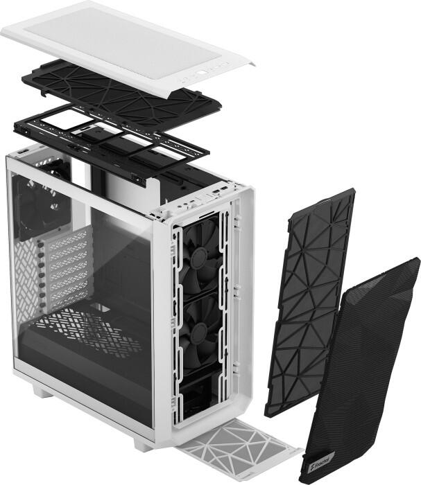 Fractal Design Meshify 2 Compact - schwarz/weiß - Clear Tempered Glass
