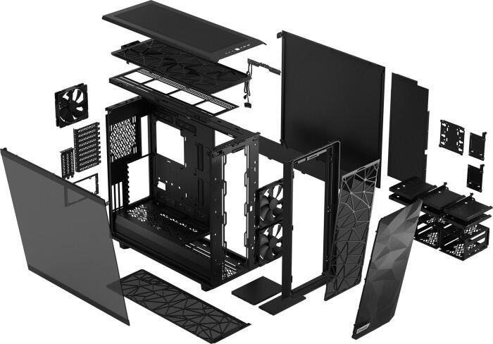 Fractal Design Meshify 2 XL - schwarz / Light Tempered Glass