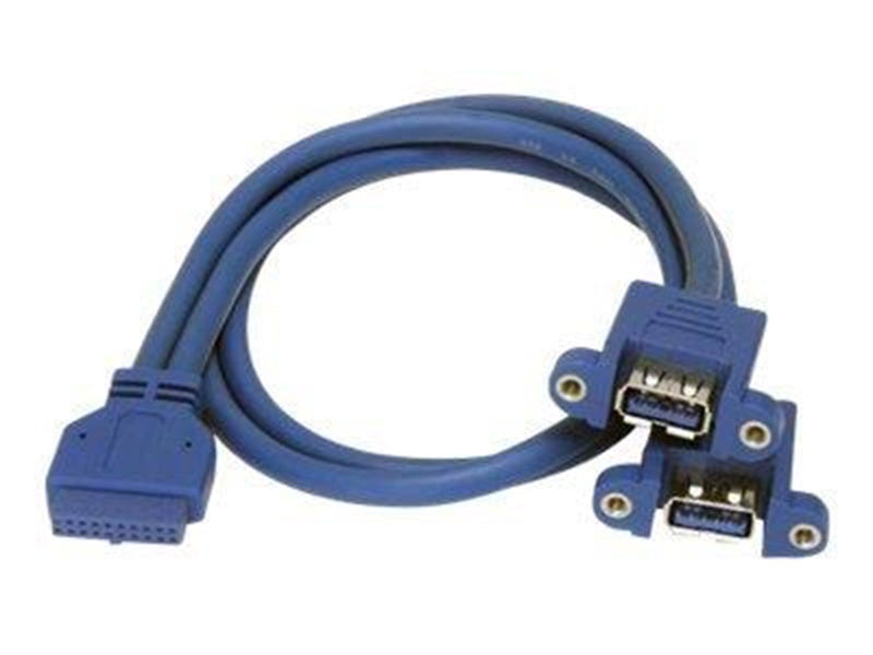 StarTech.com 2 Port Panel Befestigungskit USB 3.0 Kabel