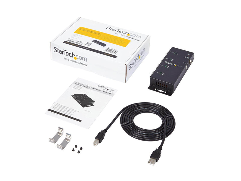 StarTech.com 4 Port USB zu RS232 Serial DB9 Adapter Hub